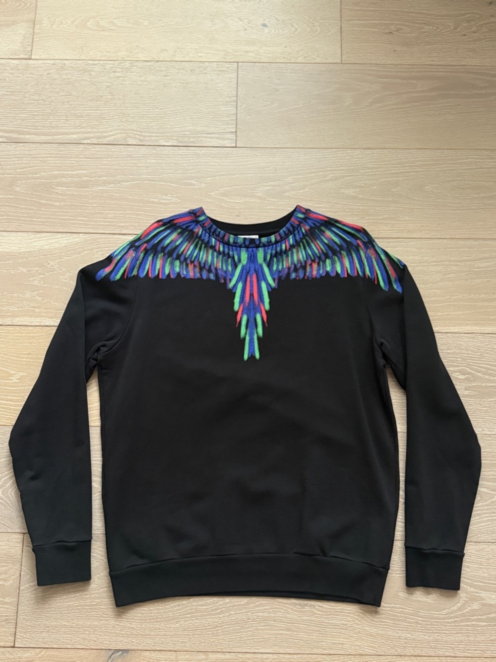 100% Authentic Marcelo Burlon Country of Milan Chalk Wings Sweatshirt